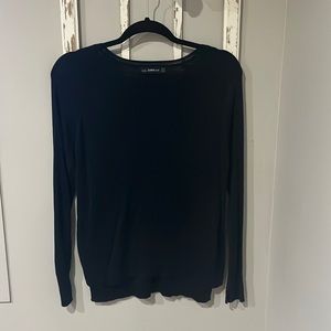 ZARA KNIT navy sweater